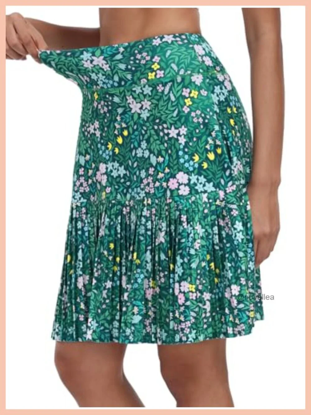 Lightweight Pleated Golf Skort with Built-in Shorts & Pockets for Athletic